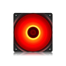 Кулер для компьютерного корпуса, Deepcool, RF 120R, 120мм Red Led, 1300±10%об.мин, 48.9CFM, 21.9dB(A), Molex/3pin, 120х120х25мм, Чёрный