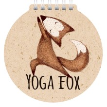 Блокнот "Hatber", 60л, А6, без линовки, фигурная высечка, на гребне, серия "Yoga Fox"
