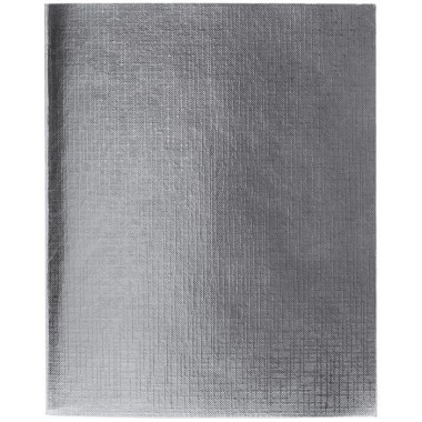 Тетрадь "Hatber", 48л, А5, клетка, обложка бумвинил, на скобе, серия "Metallic - Серебро"