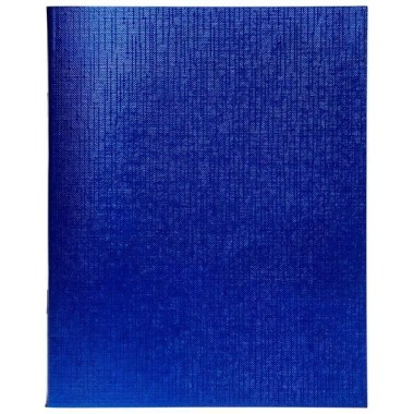 Тетрадь "Hatber", 48л, А5, клетка, обложка бумвинил, на скобе, серия "Metallic - Синяя"