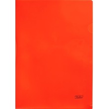 Папка-уголок пластиковая "Hatber", А4, 180мкм, непрозрачная, красная