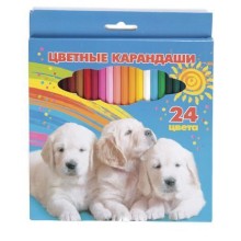 Карандаши "Hatber VK", 24 цвета, серия "Мои лучшие друзья", в картонной упаковке