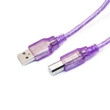 Интерфейсный кабель, HP Original, A-B 1.8 м., Hi-Speed USB 2.0, Ферритовые кольца защиты, Работают со всеми принтерами и устройствами, всех производителей, Пол. Пакет, Фиолетовый