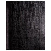 Тетрадь "Hatber", 96л, А5, клетка, обложка бумвинил, на скобе, серия "Metallic - Чёрная"