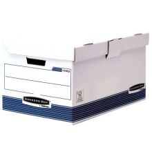 Короб архивный картонный "Fellowes Bankers Box System Max", 390x310x560мм, бело-синий