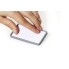 Бейдж пластиковый горизонтальный "Durable Clip Card", 40x75мм, поворотный клип, серый