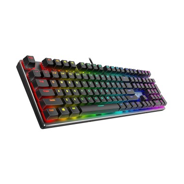 Клавиатура, Rapoo, V700RGB, Игровая, USB, Кол-во стандартных клавиш 87, Длина кабеля 1,8 метра, Анг, Чёрный