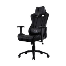 Игровое компьютерное кресло, Aerocool, AC120 AIR-B, Искусственная кожа PU AIR, (Ш)53*(Г)57*(В)124 (132) см, Чёрный