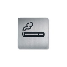 Пиктограмма металлическая "Durable", 150x150мм, серебристая, серия "Место для курения"
