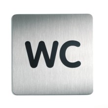 Пиктограмма металлическая "Durable", 150x150мм, серебристая, серия "WC"