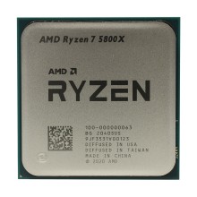 Процессор, AMD, AM4 Ryzen 7 5800X, oem, 4M L2 + 32M L3, 3.8 GHz, 8/16 Core, 105 Вт, без встроенного видео