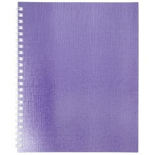 Тетрадь "Hatber", 48л, А5, клетка, обложка бумвинил, на гребне, серия "Metallic - Фиолетовая"