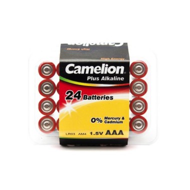 Батарейка, CAMELION, LR03-PB24, Plus Alkaline, AAA, 1.5V, 1150 mAh, 24 шт. в пластиковом кейсе