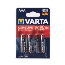 Батарейка, VARTA, LR03 Longlife Power Max Micro, AAA, 1.5 V, 4 шт., Блистер