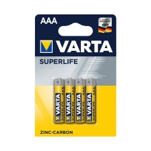 Батарейка, VARTA, R03P Superlife, AAA, 1.5 V, 4 шт., в блистере