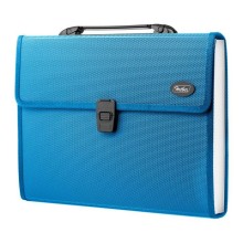 Папка-портфель пластиковая "Hatber", А4, 1000мкм, 13 отделений, синяя