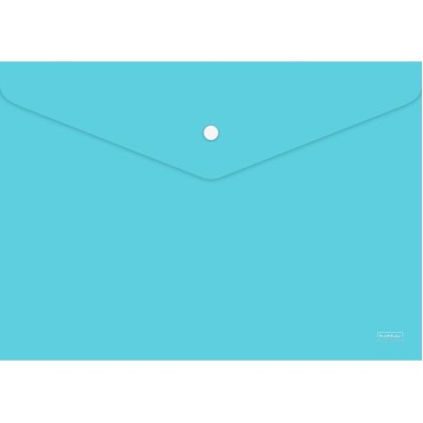 Папка-конверт пластиковая "Hatber Premium", А4, 180мкм, на кнопке, серия "NewTone Pastel - Незабудка"