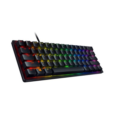 Клавиатура, Razer, Huntsman Mini, RZ03-03391500-R3R1, Игровая, Оптические переключатели Razer, Программируемые клавиши, USB, Подсветка Chroma c 16.8 млн. цветовых оттенков, Анг/Рус, Длина кабеля 1.8 метра, Чёрный