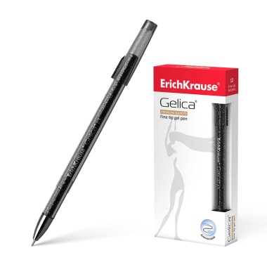 Ручка гелевая, ErichKrause®, 45472, Gelica®, цвет чернил черный