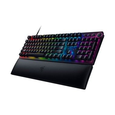 Клавиатура, Razer, Huntsman V2, RZ03-03931300-R3R1, Игровая, Оптико-механические переключатели Razer, Программируемые клавиши, USB, Подсветка Chroma 16.8 млн цветов с эффектами, Размер: 181,5*484*42 мм., Анг/Рус, Чёрный