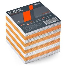 Блок бумаги для заметок "Hatber", 9x9x9см, 2 цвета, сменный блок, непроклеенный, в плёнке