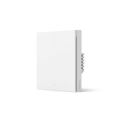 Настенный выключатель одноклавишный, AQARA, Smart Wall Switch H1(No Neutral, Single Rocker), WS-EUK01, 86 х 86 х 42.8 мм, Zigbee 3.0, Напряжение питания: 100 — 250 В~, 50/60 Гц , Минимальная / Максимальная нагрузка: 3 Вт / 2000 Вт, Установка в стандартные