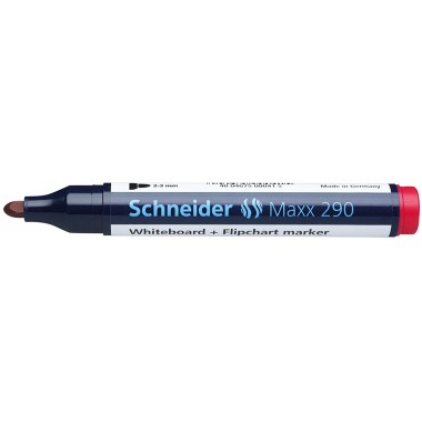 Маркер для доски "Schneider Maxx 290M", 2-3мм, круглый наконечник, спиртовая основа, красный