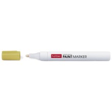 Маркер-краска "Hatber", 2мм, закруглённый пишущий узел, металлический корпус, золотистый