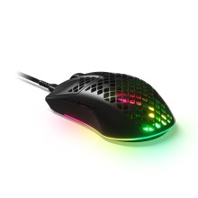 Компьютерная мышь, Steelseries, Aerox 3 (2022) Onyx, 62611, Игровая, Оптическая, 8500 CPI, 6 кнопок, Подсветка RGB, Проводная 1.8 м, USB, Чёрная