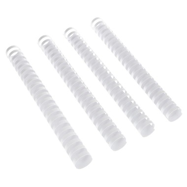 Пружины пластиковые для переплёта "Fellowes", 28мм, 201-240л, белые, 50шт в упаковке