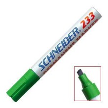 Маркер перманентный "Schneider Maxx 233", 1-5мм, скошенный наконечник, спиртовая основа, зелёный