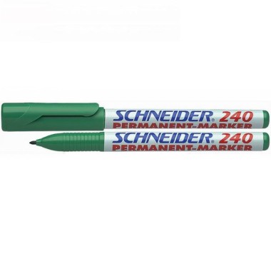 Маркер перманентный "Schneider Maxx 240", 2мм, круглый наконечник, спиртовая основа, зелёный
