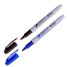 Набор маркеров перманентных "Crown Multi Slim", 2мм, круглый наконечник, синий/чёрный, 2шт в пакете