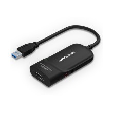 Внешняя USB видеокарта, WL-UG3501H, USB 3.0 на HDMI 2K, Переходник на HDMI на DVI, Чёрный