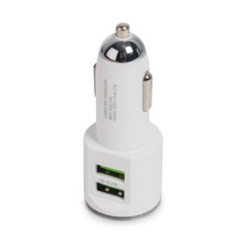 Автомобильное зарядное устройство, LDNIO, DL-C29, 2*USB(3.4A), Кабель Lightning (Iphone) 1м, Белый