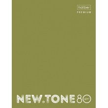 Тетрадь "Hatber Premium", 80л, А5, клетка, на 4-х кольцах, ламинация, серия "NewTone Neon - Олива"