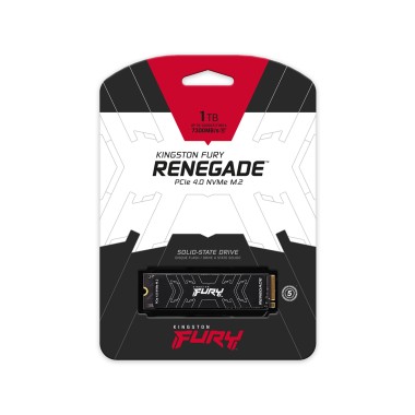 Твердотельный накопитель SSD, Kingston, FURY Renegade SFYRS/1000G, 1000 GB, M.2 NVMe PCIe 4.0, 7300/6000 Мб/с