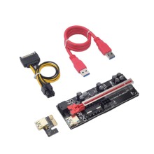 Плата расширения, X-Game, R-PCRS 009s (2), Три разъема: 6pin, USB-кабель 60 см, Вес 100 г/шт., Напряжение 3 В, 8 конденсаторов, Позолоченный USB, Сумка на молнии из ПВХ