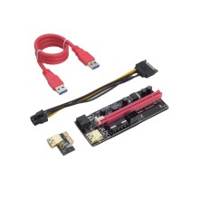 Плата расширения, X-Game, R-BK LANN, два 6-контактных+ 4-контактный разъема, USB-кабель (60 см) красный, Вес 100 г/шт., Напряжение 3 В, 4 конденсатора, Позолоченный USB, Сумка на молнии из ПВХ