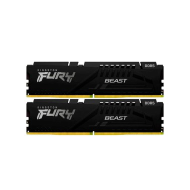 Комплект модулей памяти, Kingston, FURY Beast KF560C40BBAK2-32 (Kit 2x16GB), DDR5, 32GB, DIMM <PC4-48000/6000MHz>, Чёрный