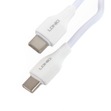 Интерфейсный кабель, LDNIO, Type-C to Type-C LC121-C, 1м, 65W, Белый