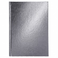 Записная книжка "Hatber", 80л, А5, клетка/линия, тиснение, твёрдый переплёт, обложка бумвинил, серия "Metallic - Серебро"