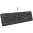 wired keyboard with Silent switches ,105 keys,black, 1.8 Meters cable length,Size 442*142*17.5mm,460g,RU layout