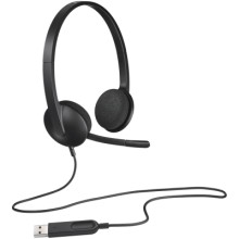 LOGITECH H340 Corded Headset - BLACK - USB