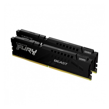 Комплект модулей памяти, Kingston, FURY Beast KF552C40BBK2-16 (Kit 2x8GB), DDR5, 16GB, DIMM <PC4-41600/5200MHz>, Чёрный