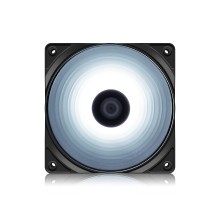 Кулер для компьютерного корпуса, Deepcool, RF 120W, 120мм White LED, 1300±10%об.мин, 48.9CFM, 21.9dB(A), Molex/3pin, 120х120х25мм, Чёрный