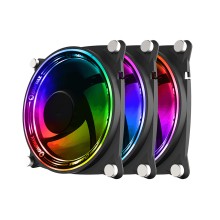 Кулер для компьютерного корпуса, Gamemax, RB300 (3-Fan Pack), 14050100934, 120мм, 1100±10% об.мин, 3+4pin, Подсветка RGB, Габариты 120х120х25мм, Чёрный