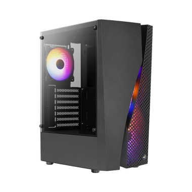 Компьютерный корпус, Aerocool, Wave-G-BK-v2, ATX/Micro ATX/Mini-ITX, USB 2*3.0/1*2.0, HD-Audio+Mic, Кулер 4*12см FRGB, Высота процессорного кулера до 158 мм, Длина VGA до 297мм (без переднего радиатора), 2*3.5