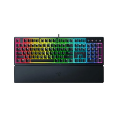 Клавиатура, Razer, Ornata V3 - Russian Layout, RZ03-04460800-R3R1, Игровая, Комбинированные мембранные + механические, Программируемые клавиши, 10 Зон освещения Razer Chroma ™ RGB, Подставка для запястий, USB, Размер: 463*224*32.5 мм., Рус, Чёрный