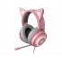 Гарнитура, Razer, Kraken Kitty Ed. - Quartz, RZ04-02980200-R3M1, Игровая гарнитура, Микрофон поворотный гибкий, Динамики 50 мм, Диапазон частот: 20 Гц – 20000 Гц , Чувствительность при 1 кГц: 109±3 дБ, Подсветка, Розовый